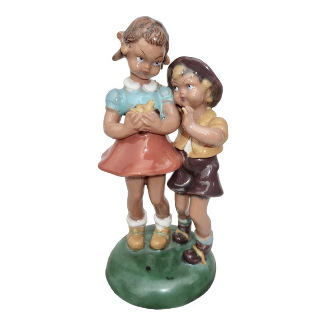 Italian Mid-Century Saca Terra Cotta Glazed Kids For Sale