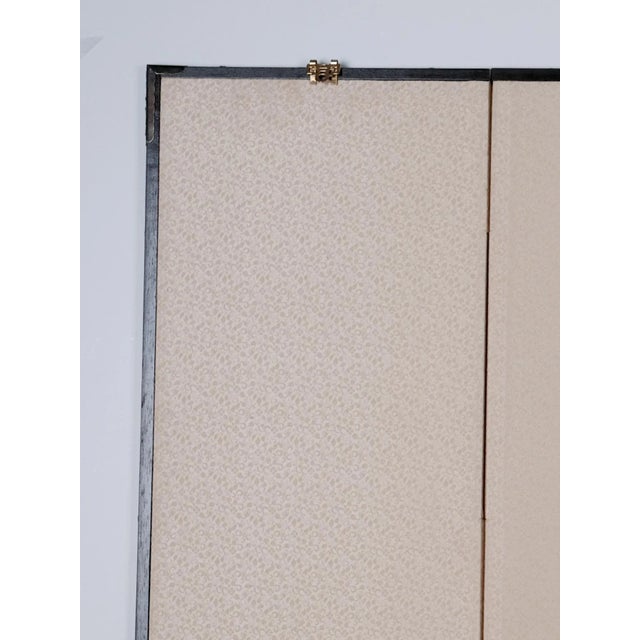1980s Japanese Byobu 4-Panel Folding Screen Geishas For Sale - Image 10 of 11