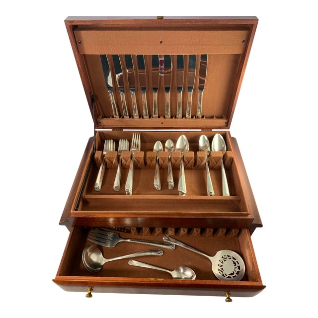 Vintage Bordeaux Oneida Prestige Silverplate Flatware 72 Piece Set