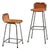 Les Arcs Stools in Leather attributed to Charlotte Perriand, 1950s For Sale