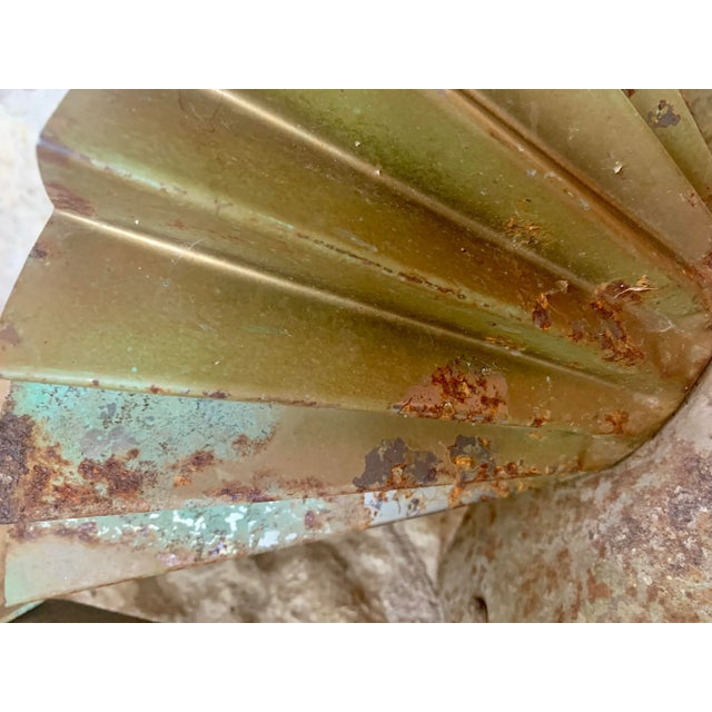 1950s Vintage Metal Flower, Plant Basket Centerpiece For Sale - Image 5 of 12