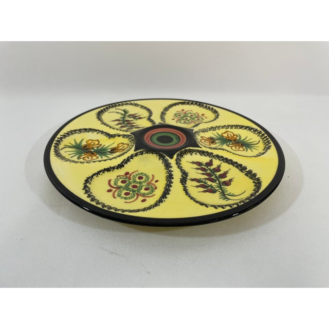 Vintage 1950s French Henriot Quimper Oyster Plate For Sale - Image 11 of 13