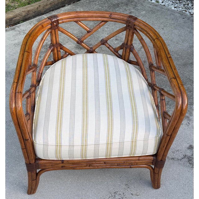 Tommy Bahama Island Estate Faux Bamboo Club Chair For Sale - Image 9 of 12