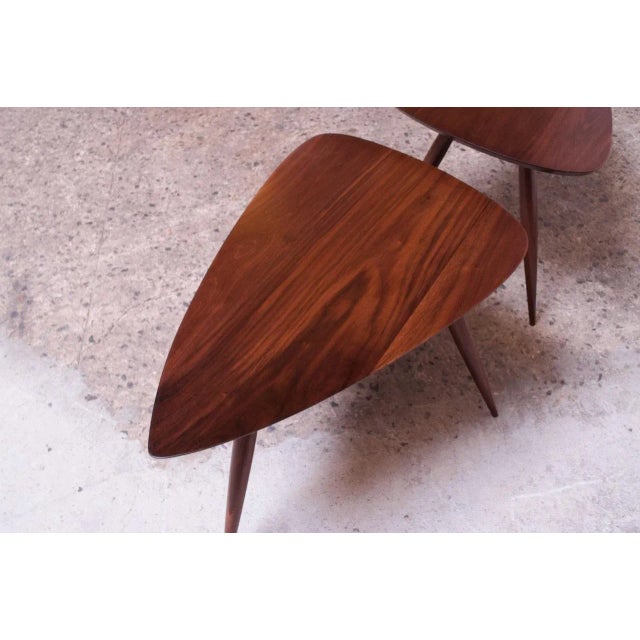 Wood Phillip Lloyd Powell Sculptural Side Tables in Black Walnut - A Pair For Sale - Image 7 of 13