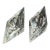 1950s Pair Baccarat Diamond Crystal Ashtrays For Sale