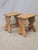 Cabin Antique Early 20th Century Swiss Rustic White Oak Alpine Style Stools For Sale - Image 3 of 13