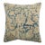 Antique Zabihi Collection Persian Blue Tan Kerman Rug Pillow - 1'4" x 1'4" For Sale