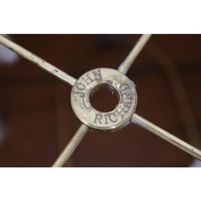 Vintage Mid 20th Century John Richard Neoclassical Chalkware Amber & Gold Glass Vase Lamp For Sale - Image 10 of 13