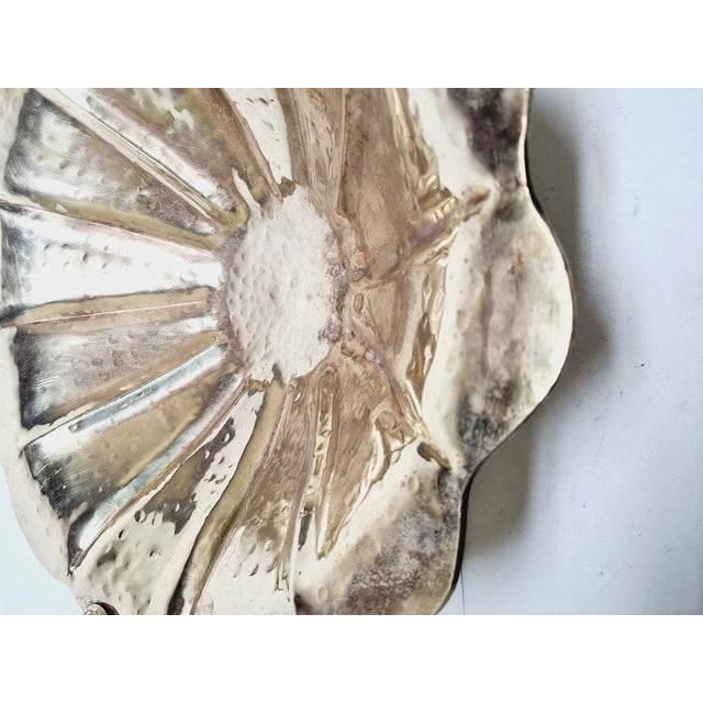 Metal Art Deco Hammered Bowl on Stand, Germany, 1930s For Sale - Image 7 of 18