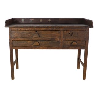 Vintage Industrial Jeweler's Bench Work Table For Sale