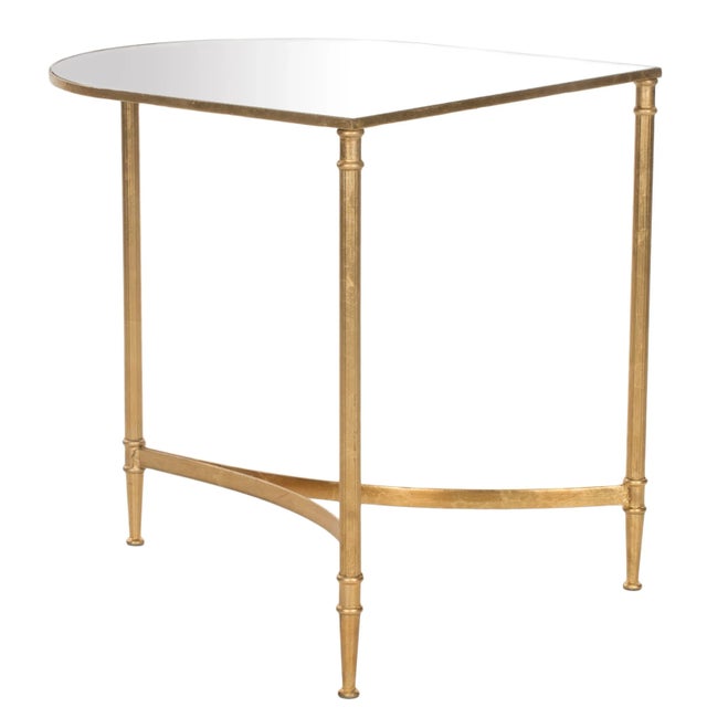 Harrison Mirror Top Accent Table in Gold Chairish