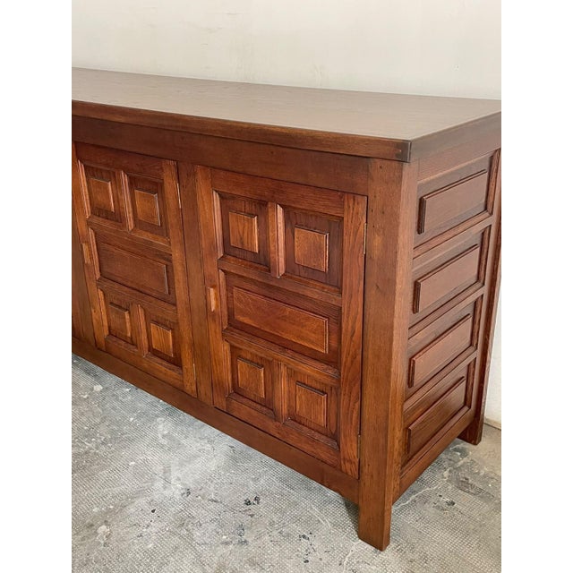 Vintage French Brutalist Sideboard, 1970s For Sale - Image 11 of 12