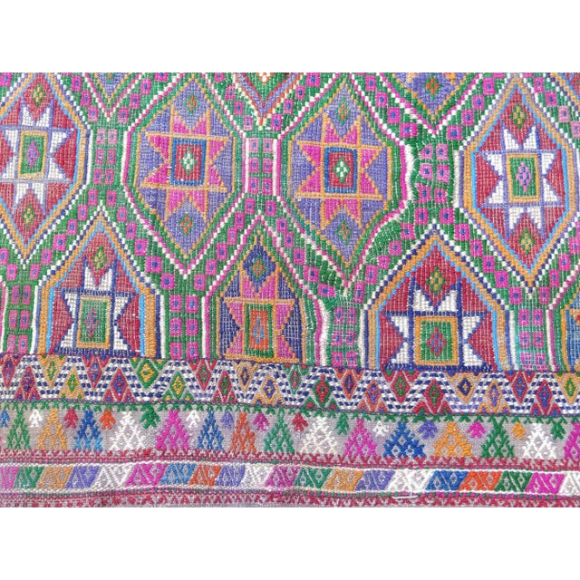 20th Century Turkish Handmade Large Boho Kilim Area Rug For Sale - Image 9 of 13