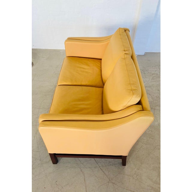 Vintage Danish 2 Person Sofa in Buttermilk Leather from Skipper, 1970s For Sale - Image 9 of 18
