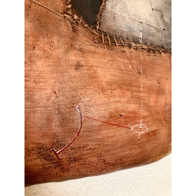 Max Marra, Italian Modernist Abstract Sculpture Painting Shaped Canvas Brutalist Collage, 2002 For Sale - Image 15 of 15