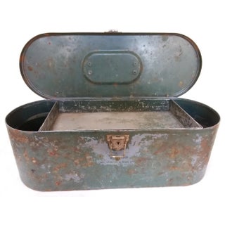 Vintage Metal Box With Old Paint For Sale