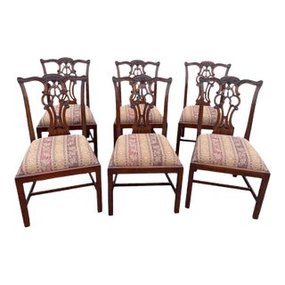 Maitland Smith Mahogany Chippendale Dining Chairs - Set of 6 For Sale