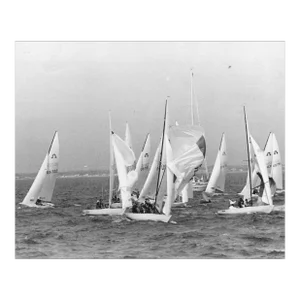 1984 Tampa Bay Florida Sailing Black & White Photograph
