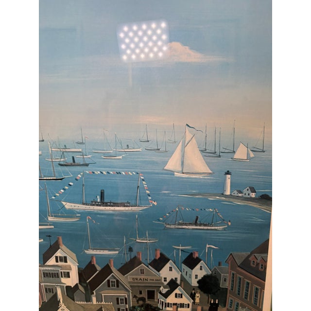 Wood Sally Caldwell Fisher Signed Limited Edition Provincetown New England Coastal Print Art For Sale - Image 7 of 16