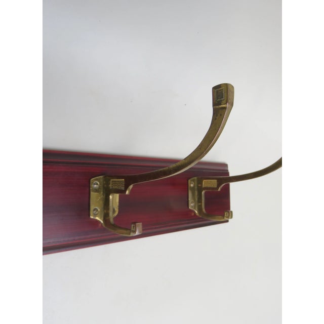 Metal Art Nouveau Wall Wardrobe with 4 Hooks For Sale - Image 7 of 16