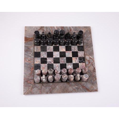 Mid-Century Marble Chess Set with Box For Sale - Image 9 of 13