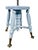 Victorian Adjustable Piano Stool in Powder Blue Paint, Claw & Glass Ball Feet For Sale - Image 4 of 17