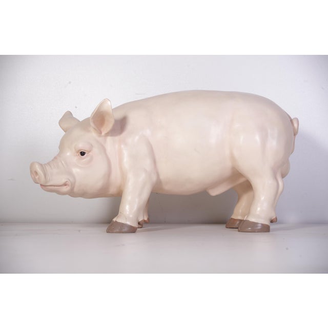 Vintage Large Butcher's Pig Shop Display, Former Czechoslovakia, 1980s For Sale - Image 12 of 12