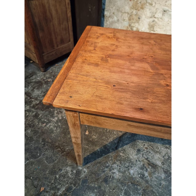 Brown Antique French Farmhouse Dining Table in Oak and Pine, 1900s For Sale - Image 8 of 17