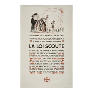 1940's French Poster, La Loi Scoute (The Boy Scouts Rules)