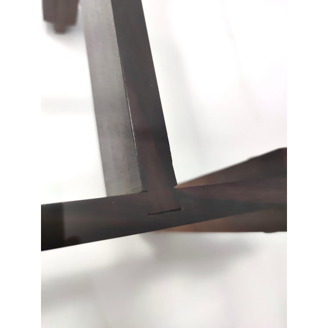 Walnut Coffee Table with Rectangular Glass Top, Italy, 1950s For Sale - Image 14 of 15