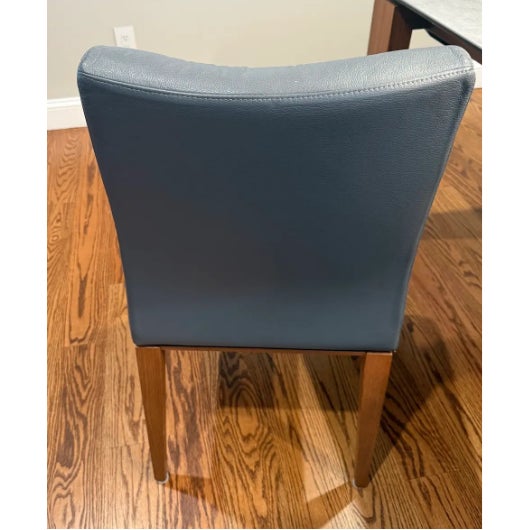 Calligaris Ceramic Extendable Dining Room Set (Omnia XL Table + 8 Tosca Leather Chairs) For Sale In New York - Image 6 of 8