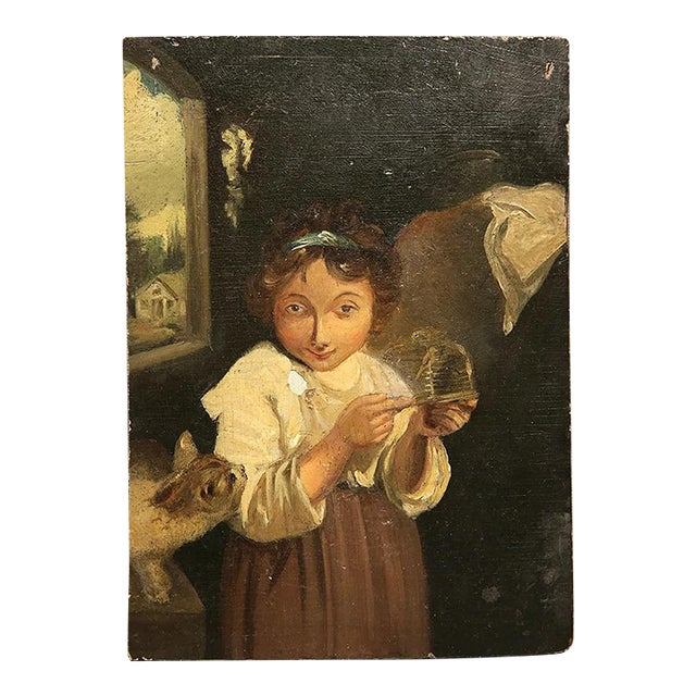 Mid 20th Century Oil on Panel - Honor; Daumier For Sale