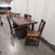Farmhouse Walker Edison Huntsman 5-Piece Dining Set, Extendable Trestle Table and 4 Chairs, Distressed Dark Oak For Sale - Image 3 of 8