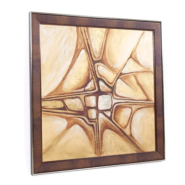 MacMillan Mid Century Abstract Acrylic on Canvas Painting This painting measures: 48.5 wide x 1.5 deep x 48.5 inches high...