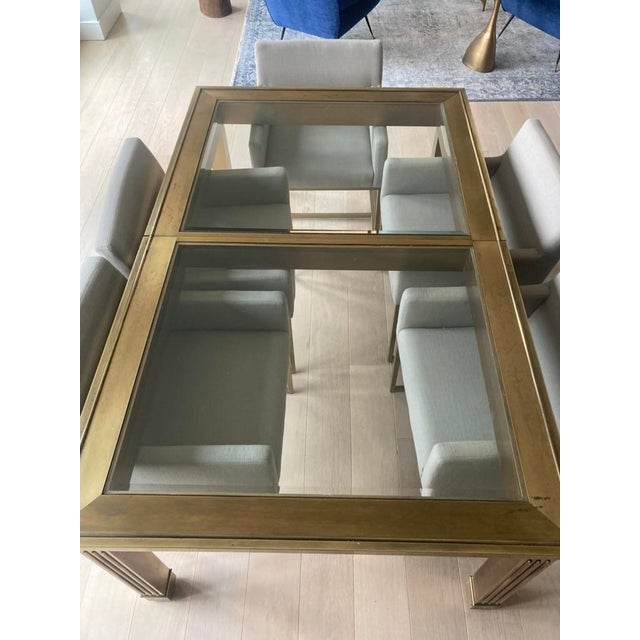 Mid-Century Modern 1970s Hollywood Regency Mastercraft Brass Dining Table For Sale - Image 3 of 7