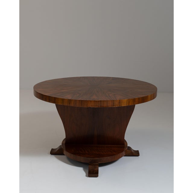 1930s French Chestnut Brown Art Deco Coffee Table For Sale - Image 13 of 15