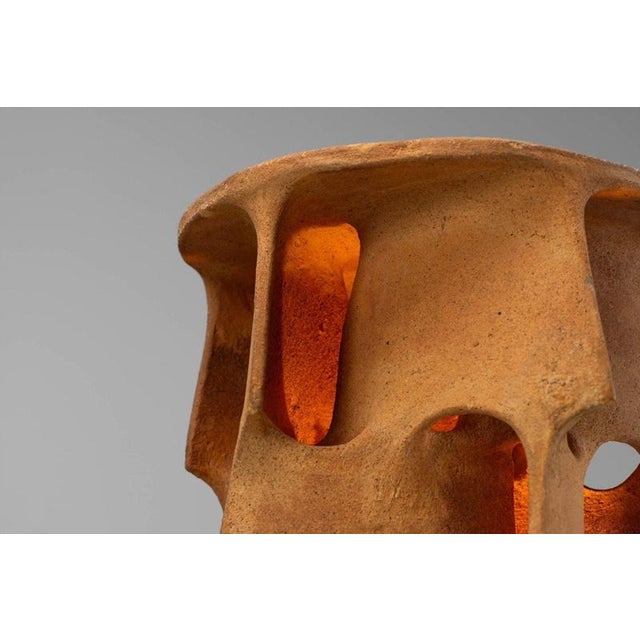 1970s Flamme Lamp in Terracotta by Guy Bareff, France, 1970s For Sale - Image 5 of 18