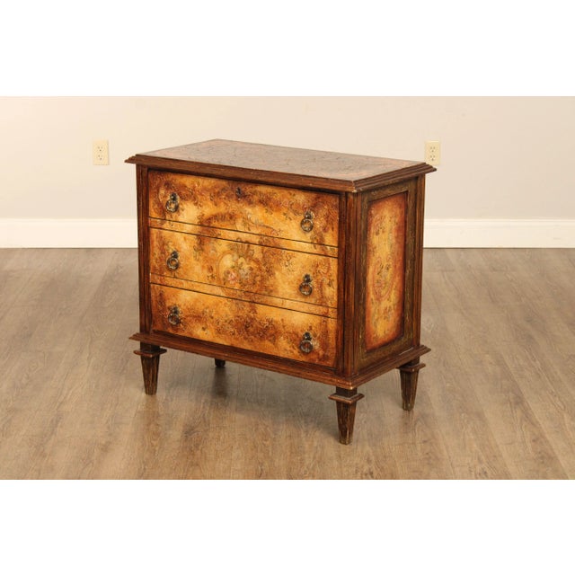 Early 21st Century Peter Andrews Italian Neoclassical Style Distressed Finish Chest of Drawers For Sale - Image 9 of 13