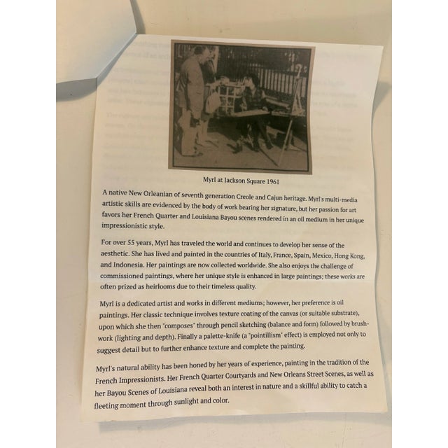 Blue 1970s Limited Edition French Quarter Street Scene Lithograph by Myrl D’Arcy — Signed & Numbered 115/500 For Sale - Image 8 of 9