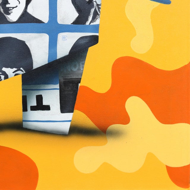 2020s Honor Y Beatles 2 - Origami Inspired Figurative Painting on Canvas Original Artwork by Emilio Rama For Sale - Image 5 of 8