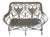 White Wicker Bench, 1890s For Sale