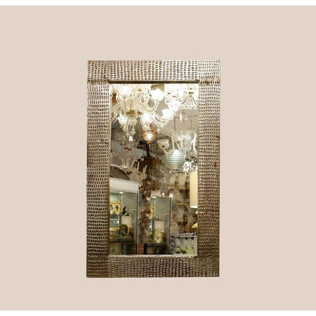 Mid-Century Italian Perforated Metal Mirror For Sale - Image 6 of 12