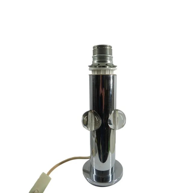 Mid-Century Modern Table Lamp in Chrom Glass from Kaiser, 1960 For Sale - Image 3 of 7