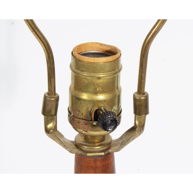 Gordon & Jane Martz Mid 20th Century Ceramic Walnut Table Lamp by Gordon and Jane Martz for Marshall Studios For Sale - Image 4 of 10