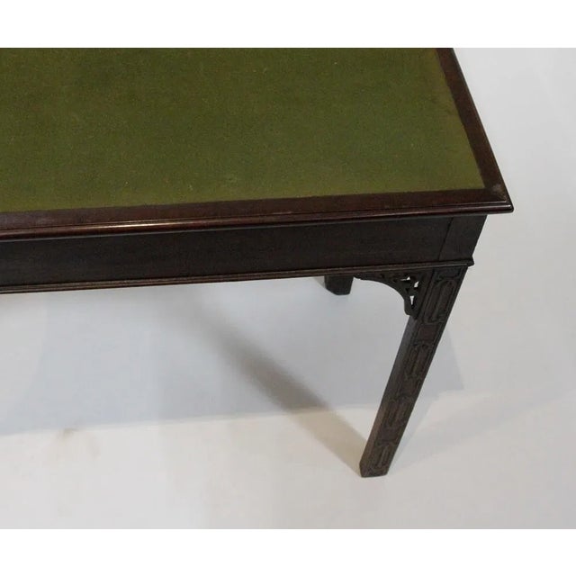 Antique English Chippendale Style Mahogany Game, Card Table For Sale - Image 4 of 8