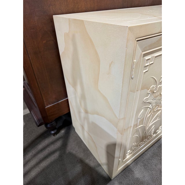 Early 21st Century Henredon Goatskin Wood Hutch For Sale - Image 5 of 5