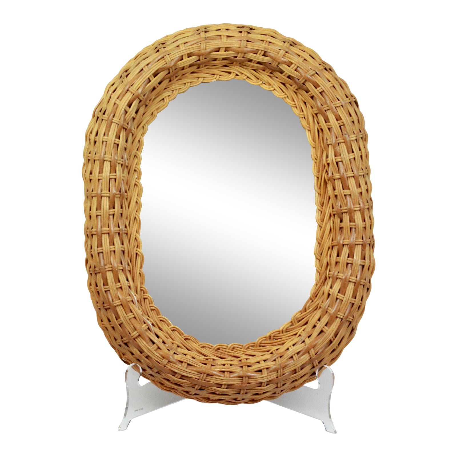 Oval Wicker Mirror Chairish
