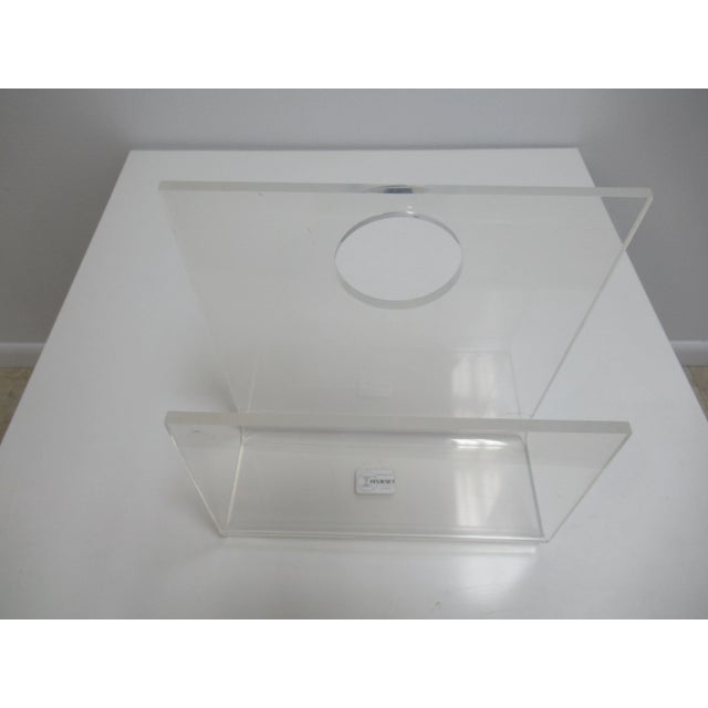 Vintage Mid-Century Lucite Magazine Rack For Sale - Image 5 of 5