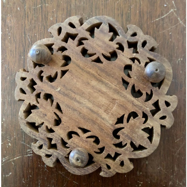 Vintage Footed Carved Trivet Chairish