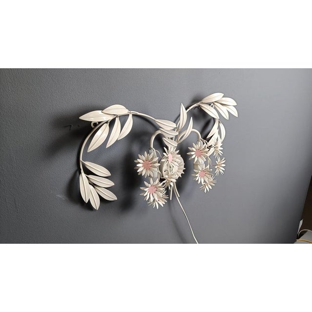 1970s Vintage Floral Wall Lamp attributed to Hans Kögl, 1970s For Sale - Image 5 of 14